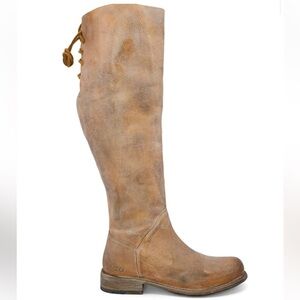 BED|STU Manchester Cobbler Series Tall Distressed LaceUp Wide Calf Boot Size 7.5
